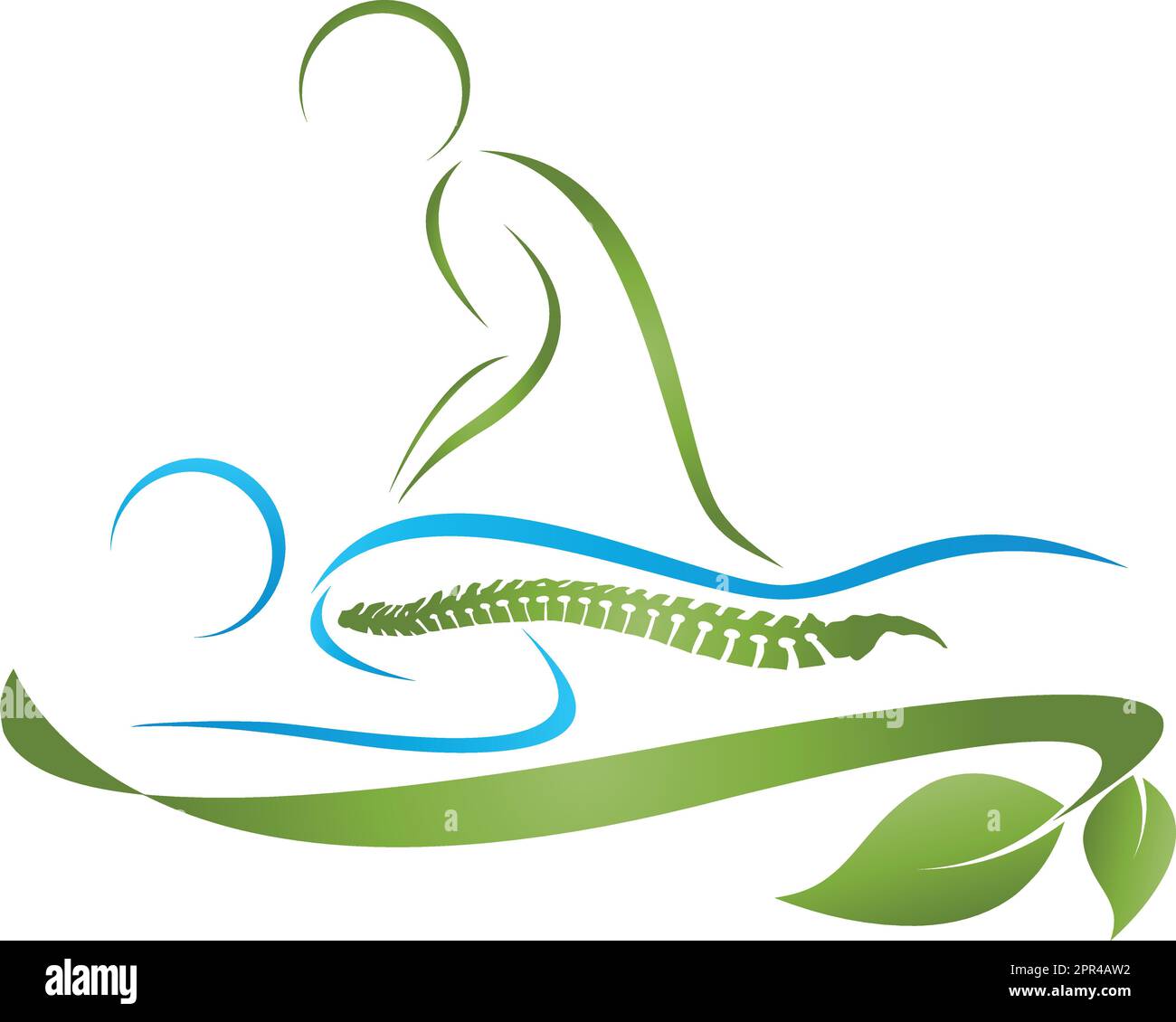 Orthopaedics, massage, chiropractor, naturopath, logo Stock Vector