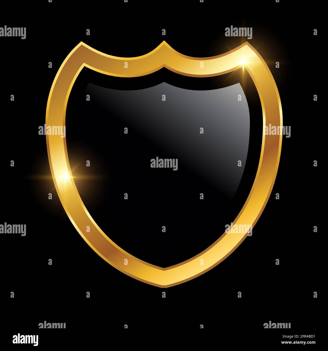Black background gold shield vector hi-res stock photography and images ...