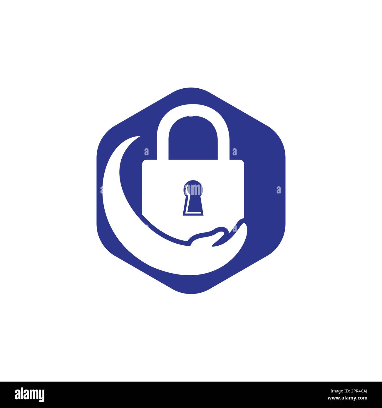 Security care vector logo design template. Vector illustration of hand