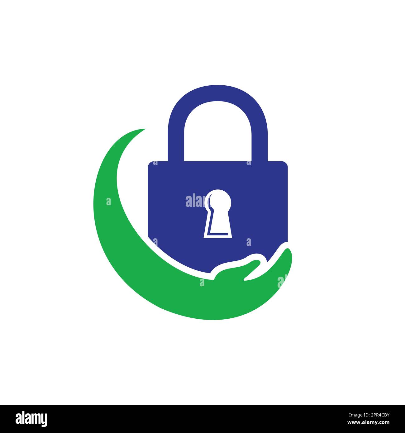 Security care vector logo design template. Vector illustration of hand