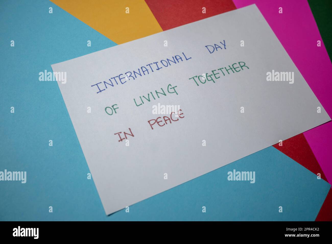 international day of living together in peace 2023 Stock Photo