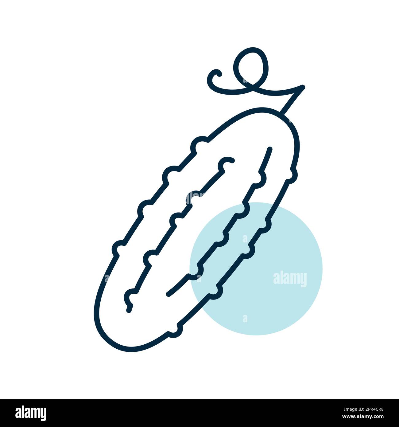 Cucumber isolated vector icon. Vegetable sign Stock Vector Image & Art ...