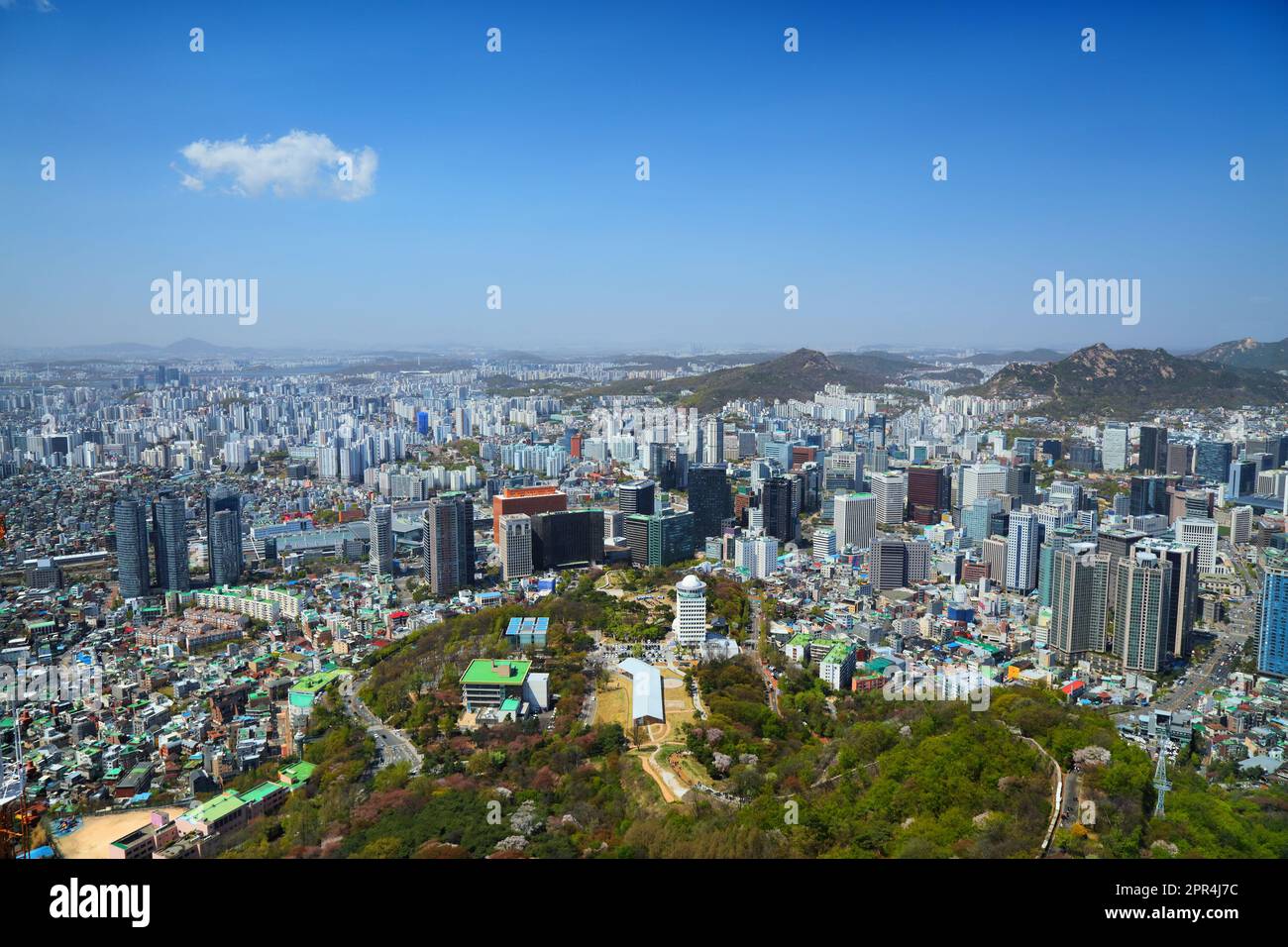 Seoul cityscape in South Korea. City landscape of Jung district (Jung