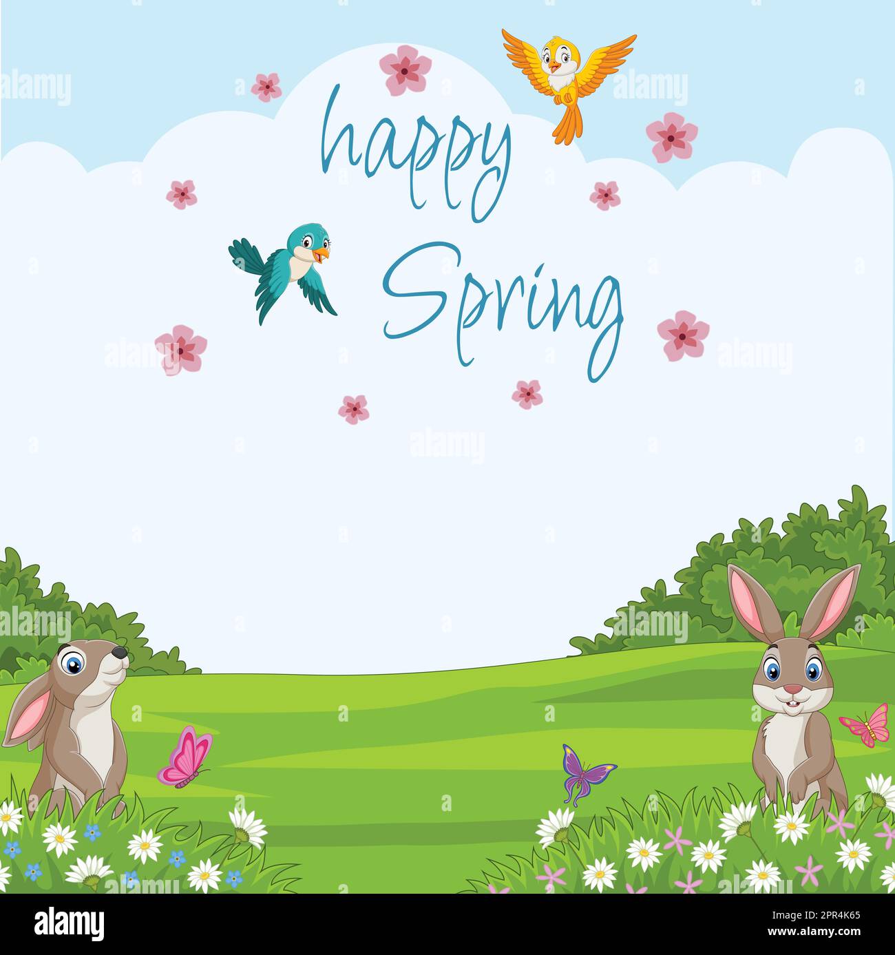 Baby animals in spring Stock Vector Images - Alamy