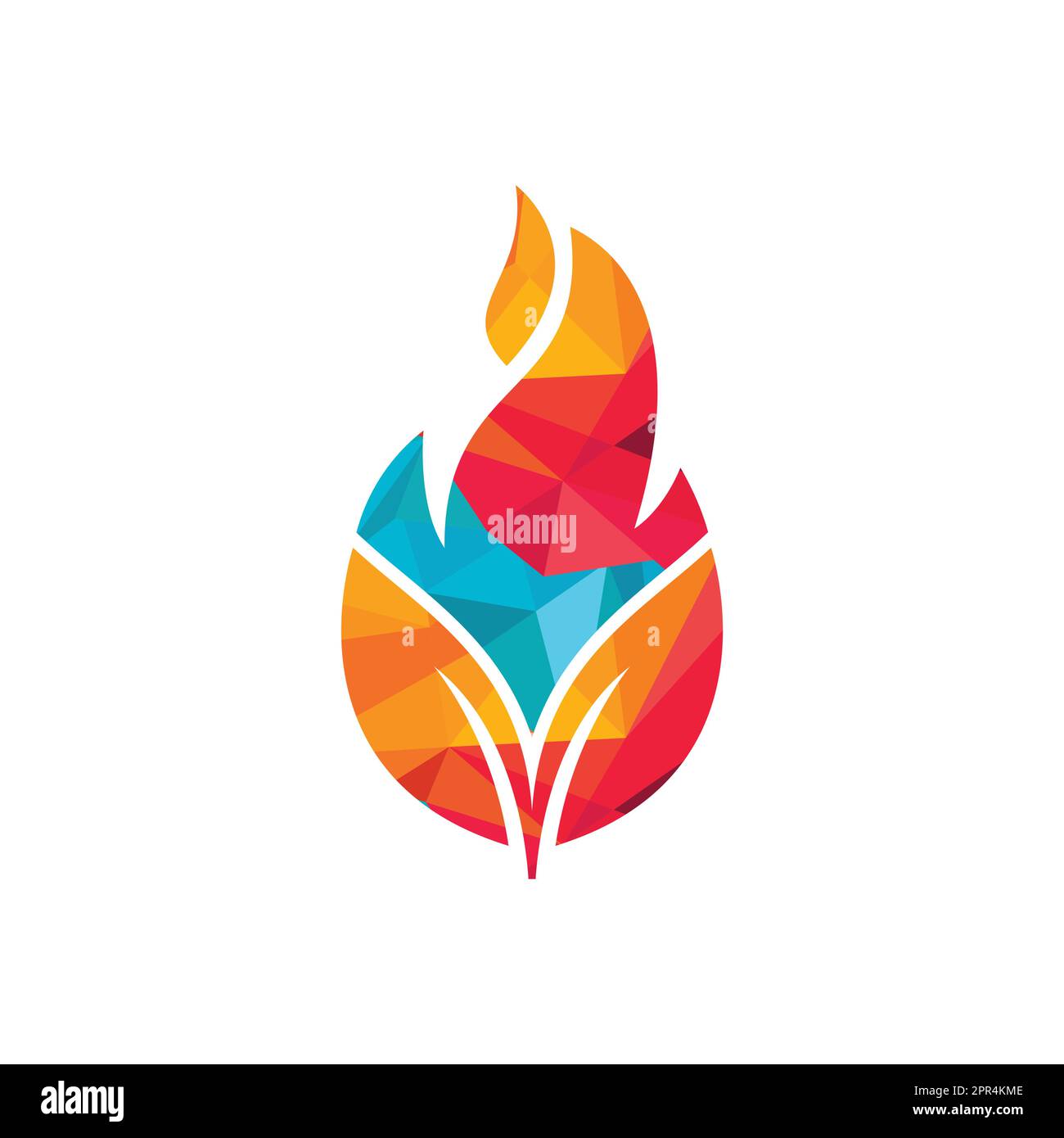 Leaf fire vector logo design template. Eco green alternative energy ...