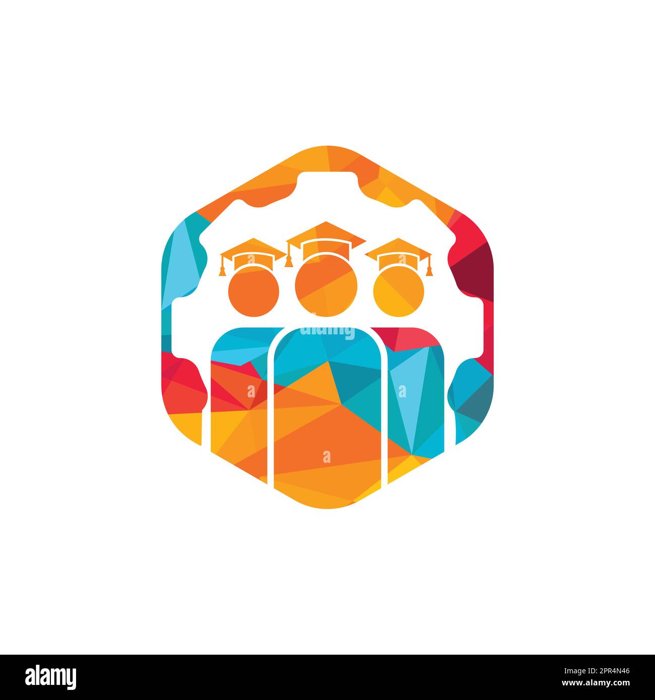 Student gear vector logo template. Graduation Engineer logo symbol or ...