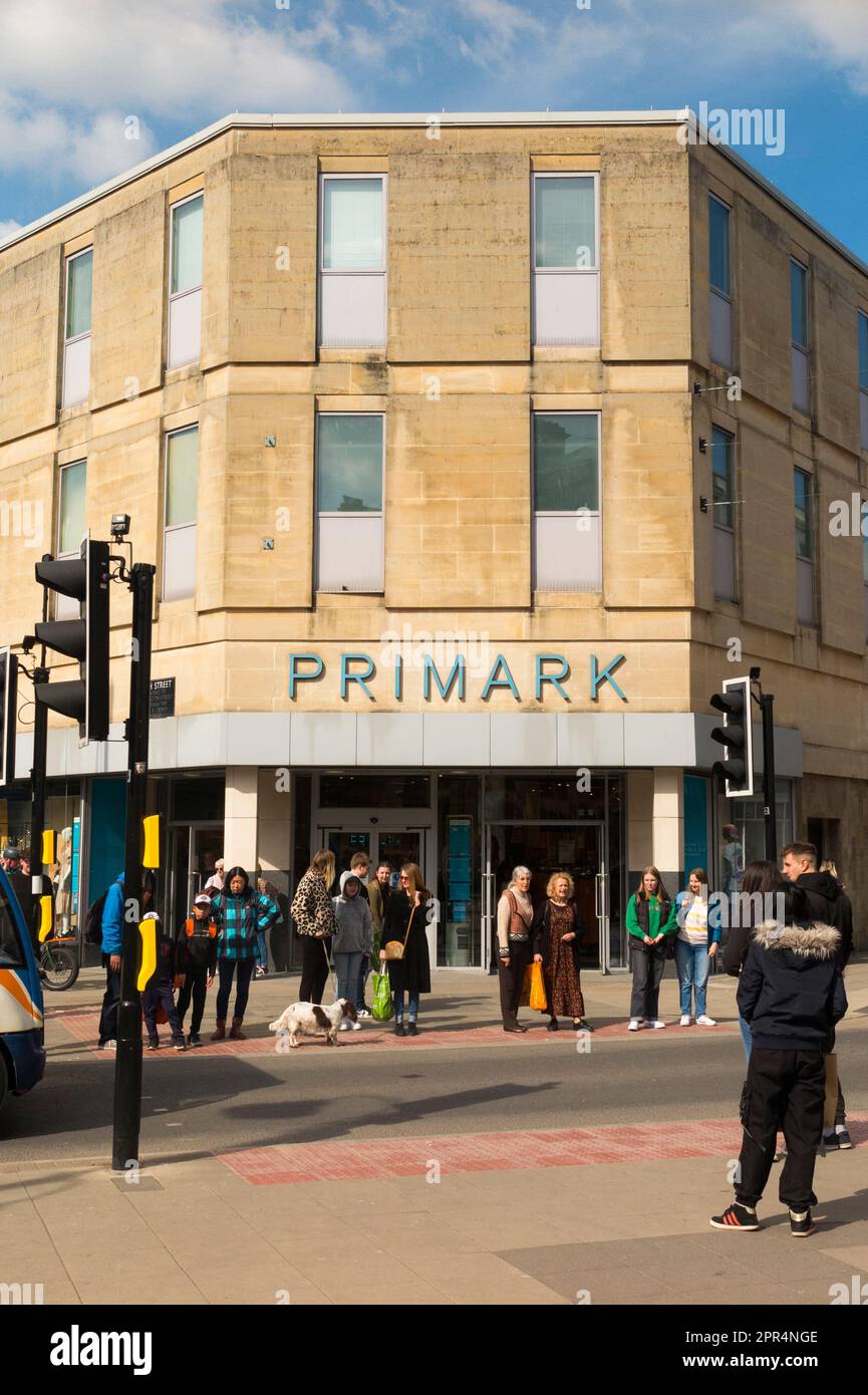 Primark store sign on a shop front facade / retail outlet entrance in