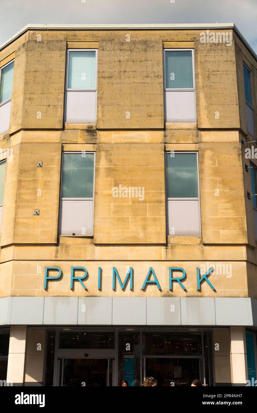 Primark store sign on a shop front facade / retail outlet entrance in