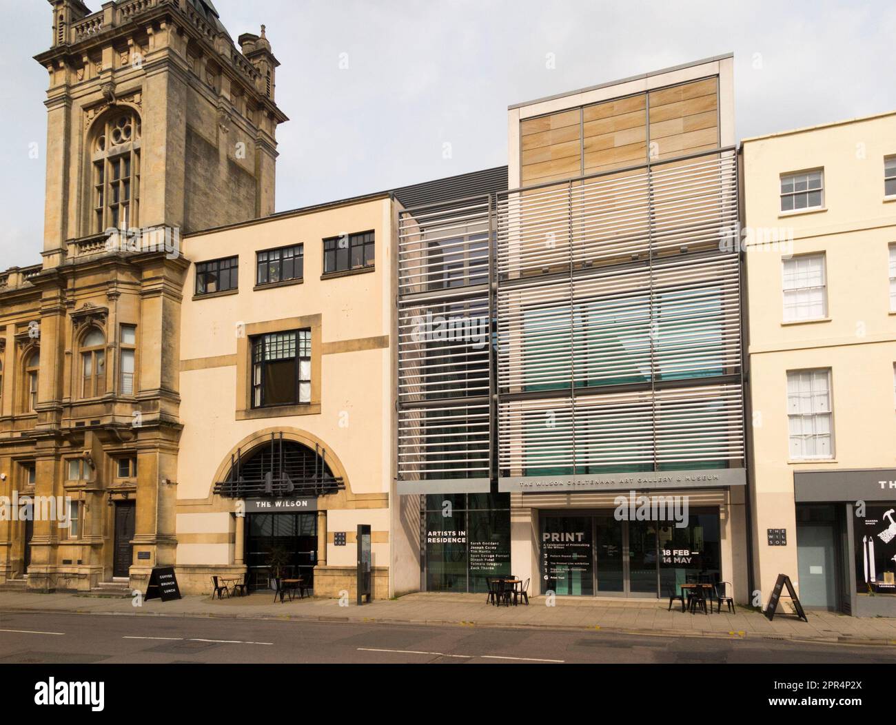 Exterior outside front facade of The Wilson Art Gallery and Museum, Cheltenham. UK. Named after