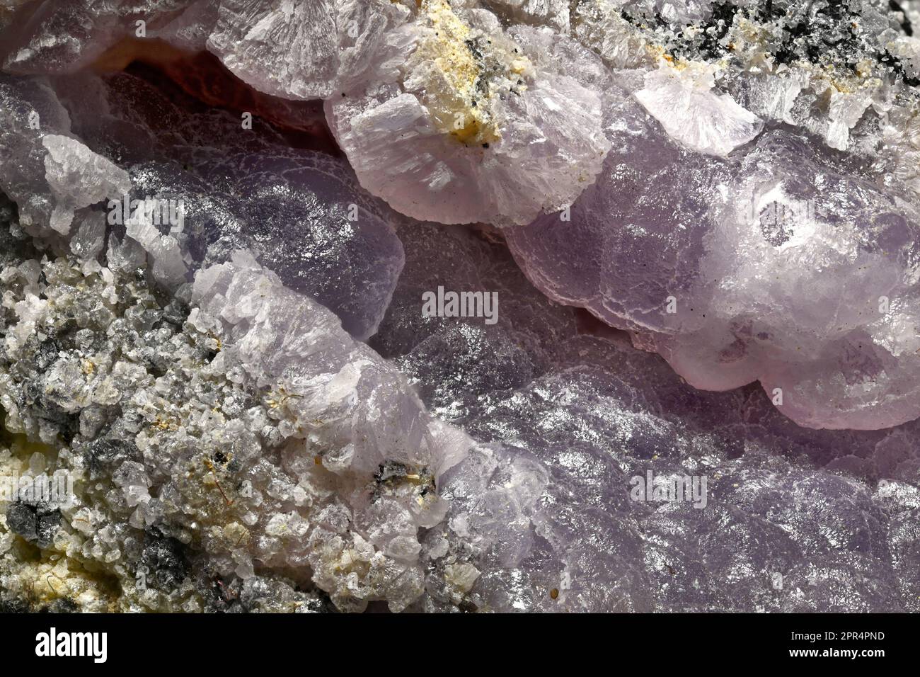Purple botrioydal Smithsonite (zinc carbonate) from Mexico Stock Photo