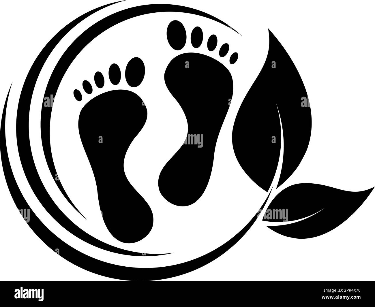 Feet, pedicure, foot massage, wellness, logo Stock Vector Image & Art