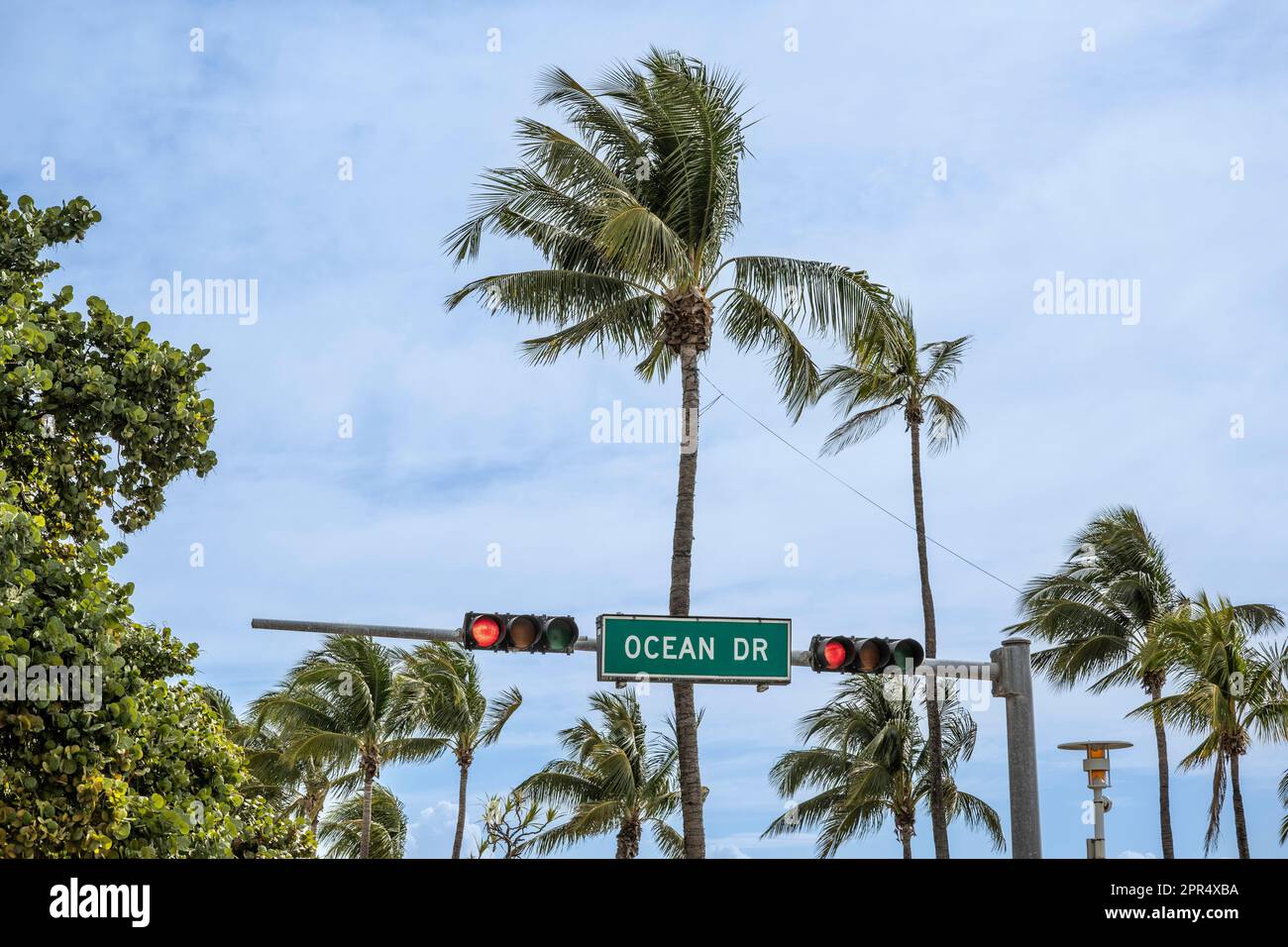 Oceaan Drive, Miami, Florida Stock Photo