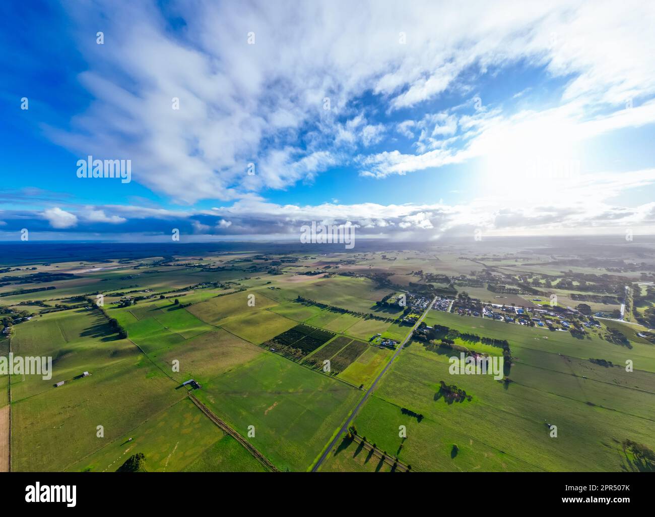 Aerial View of Mt Gambier in Australia Stock Photo Alamy