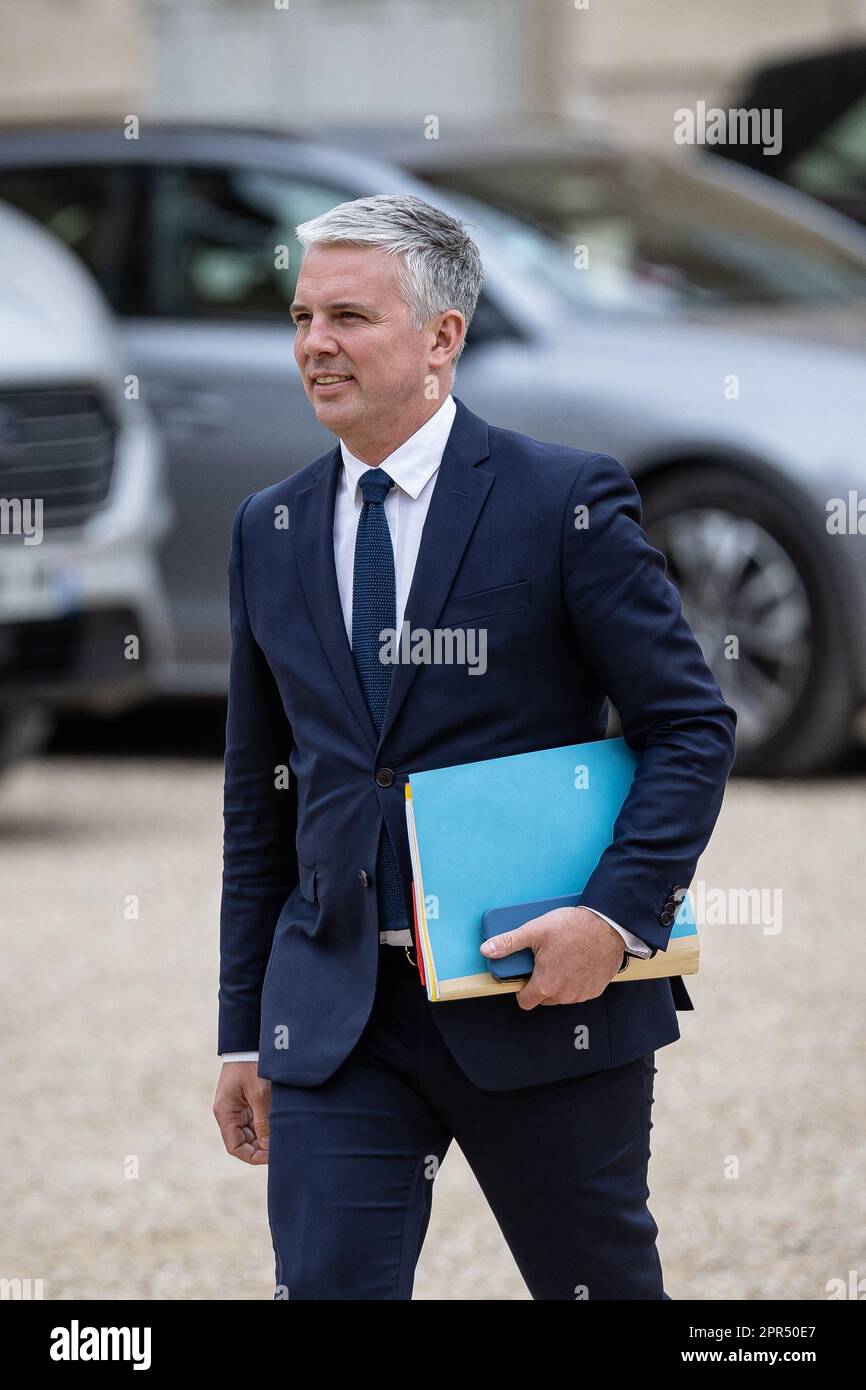 French Minister for Solidarity, Autonomy and Persons with Disabilities Jean-Christophe Combe arrives at the National Conference on Disability at the Elysee Palace in Paris, France, on April 26, 2023. Photo by Aurelien Morissard/ABACAPRESS.COM Credit: Abaca Press/Alamy Live News Stock Photo
