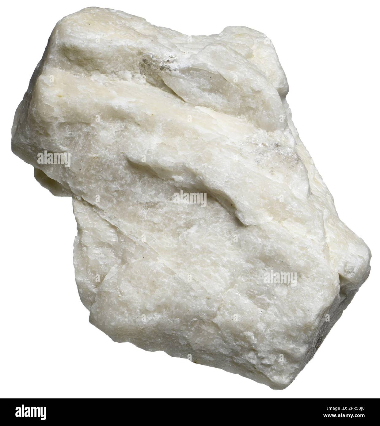 White Feldspar - rock-forming tectosilicate mineral Stock Photo