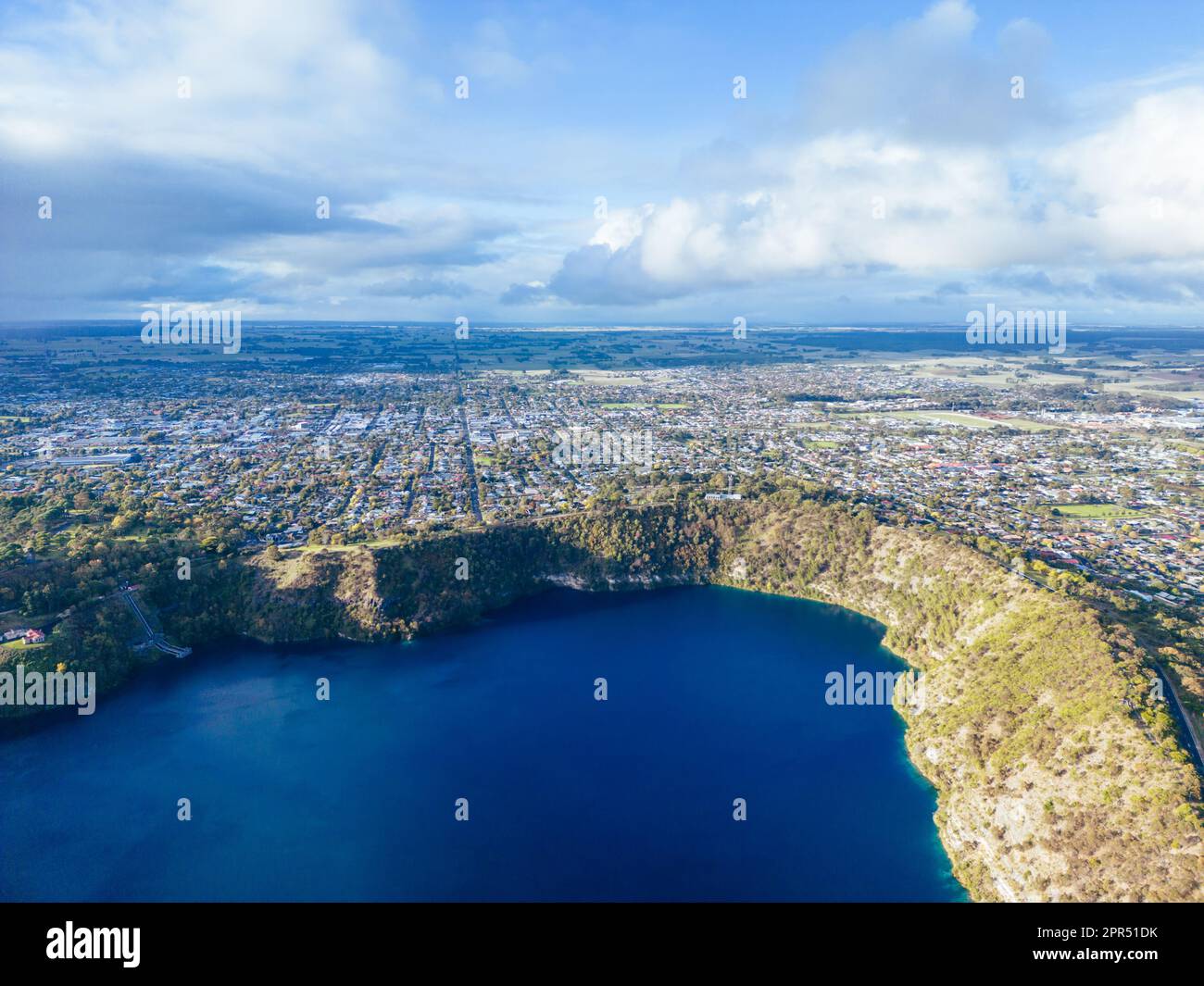 Aerial View of Mt Gambier in Australia Stock Photo Alamy