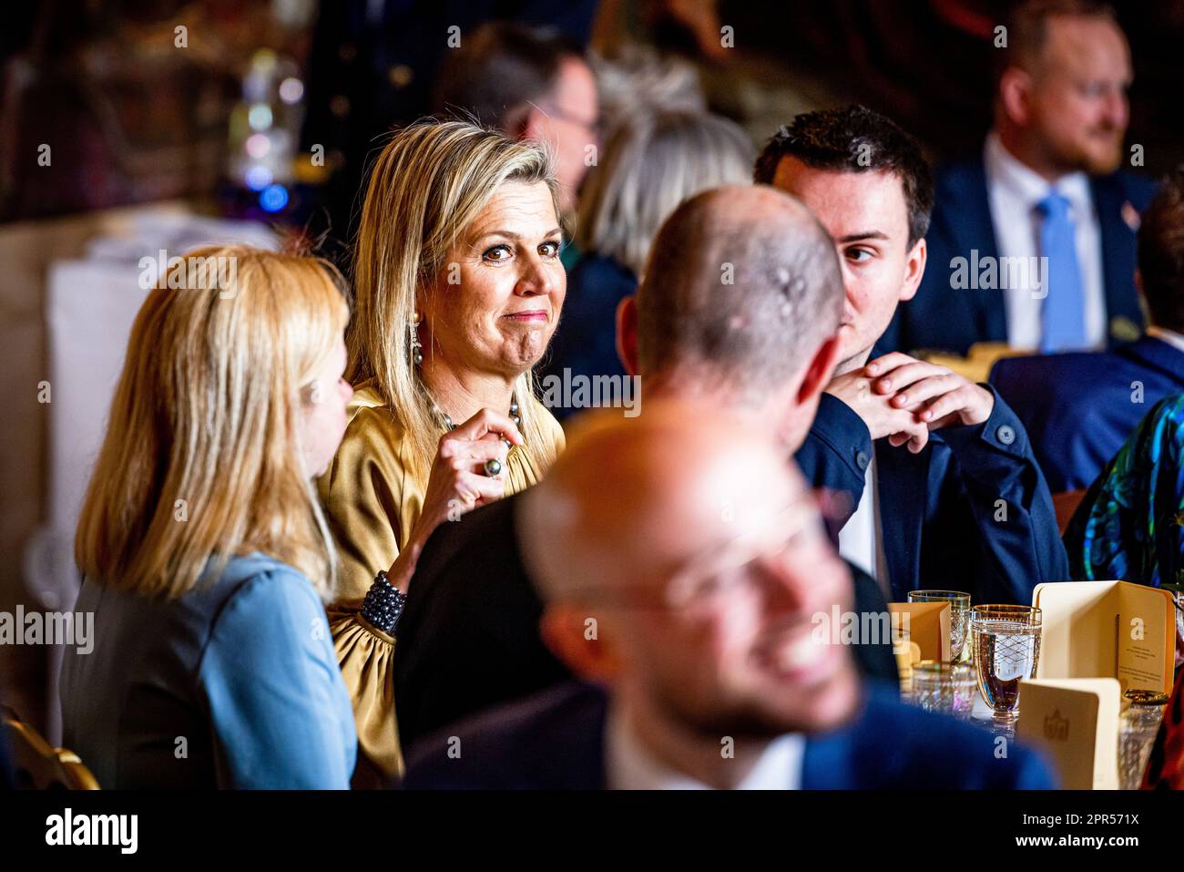 THE HAGUE - Queen Máxima during a lunch at Huis ten Bosch Palace. King ...