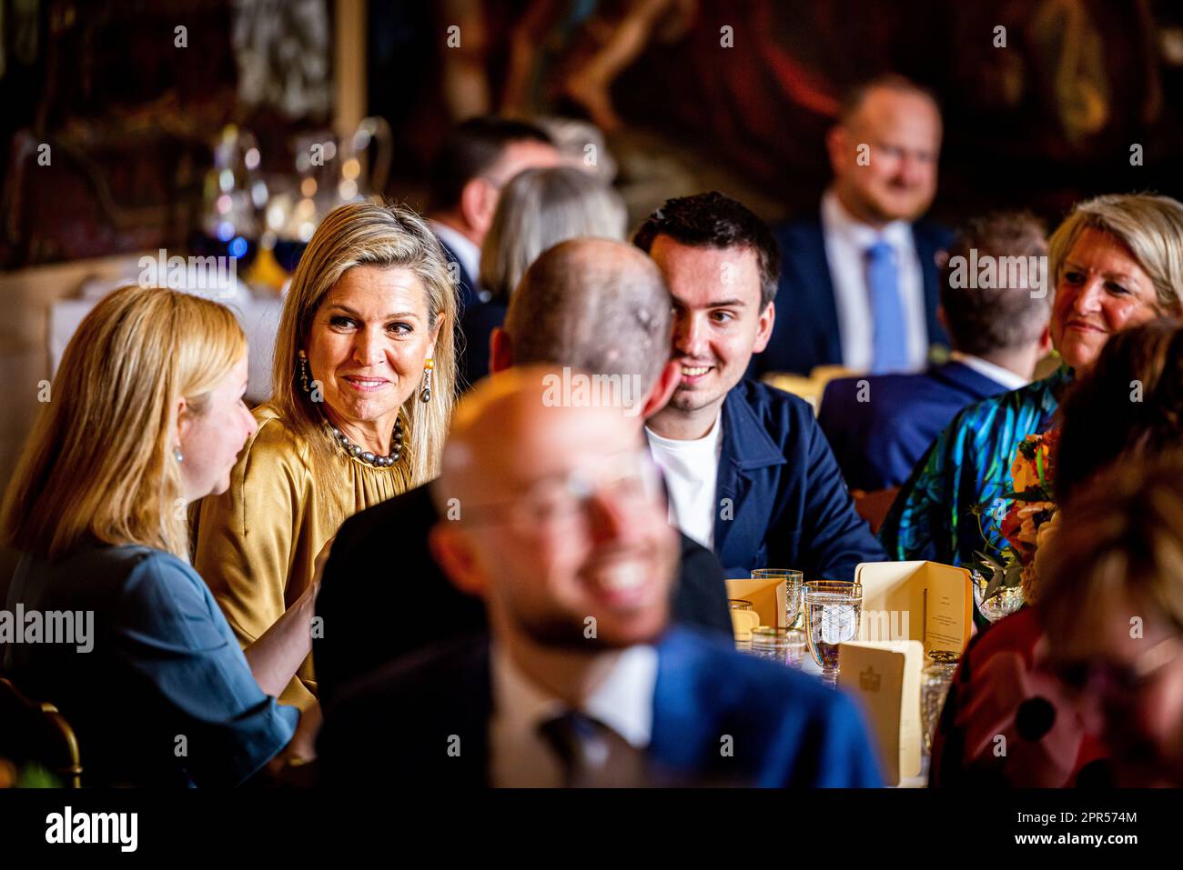 THE HAGUE - Queen Máxima during a lunch at Huis ten Bosch Palace. King ...