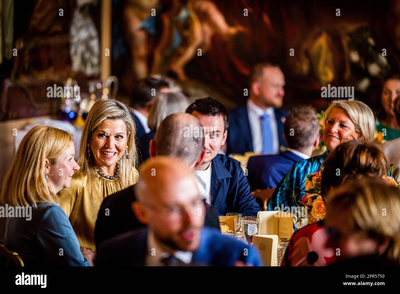 THE HAGUE - Queen Máxima during a lunch at Huis ten Bosch Palace. King ...
