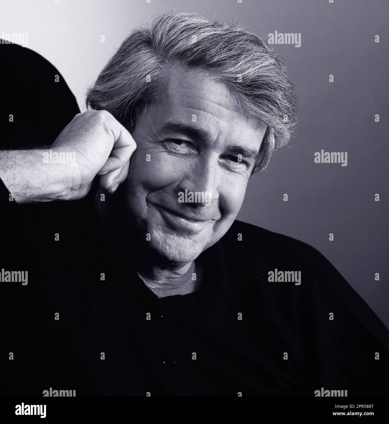 Comedian and artist Dave Allen photographed in London in 1985 Stock