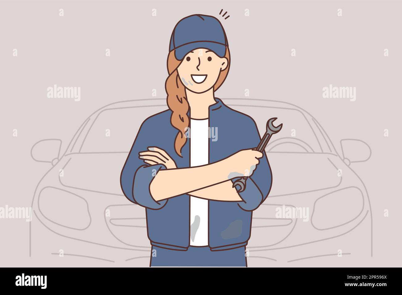 Female mechanical engineer Stock Vector Images - Alamy