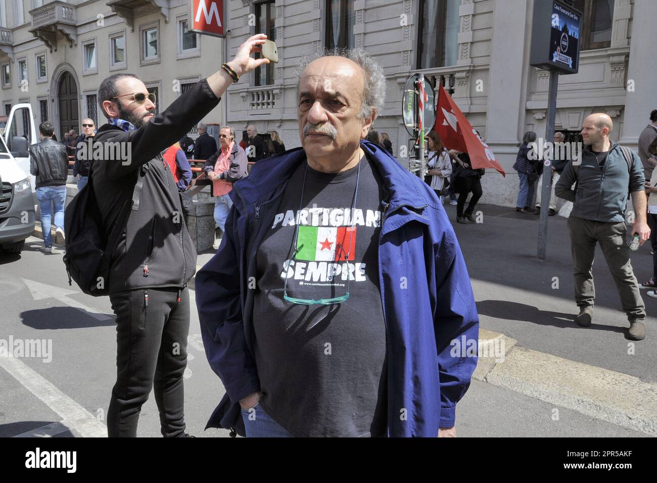 - Milan, demonstration of April 25, anniversary of Italy's Liberation from the nazifascism   - Milano, manifestazione del 25 aprile, anniversario della Liberazione dell'Italia dal nazifascismo Stock Photo