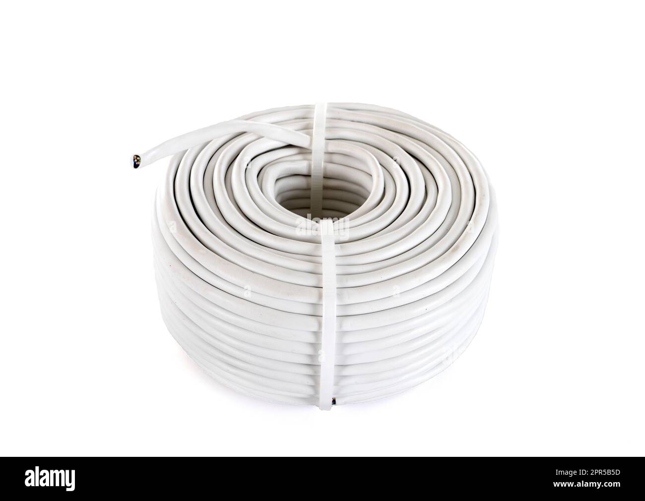 phone wire in front of white background Stock Photo - Alamy