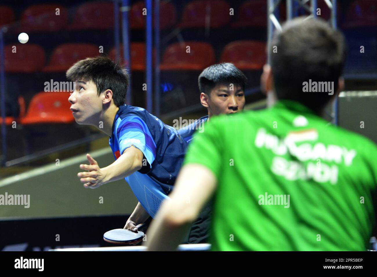 Bangkok, Thailand. 26th Apr, 2023. Xu Yingbin (L)/Xue Fei of China