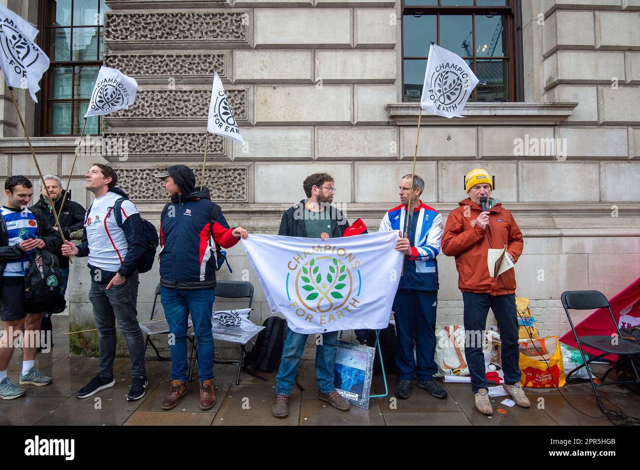 London, UK. 21st April, 2023. Blind Paralympian Gold Medallist, James