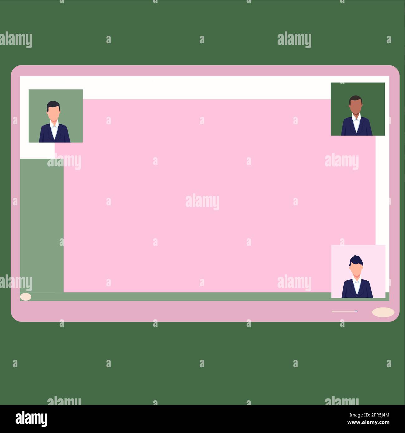 Illustration Of Couple Presenting New Amazing Ideas Holding Notes