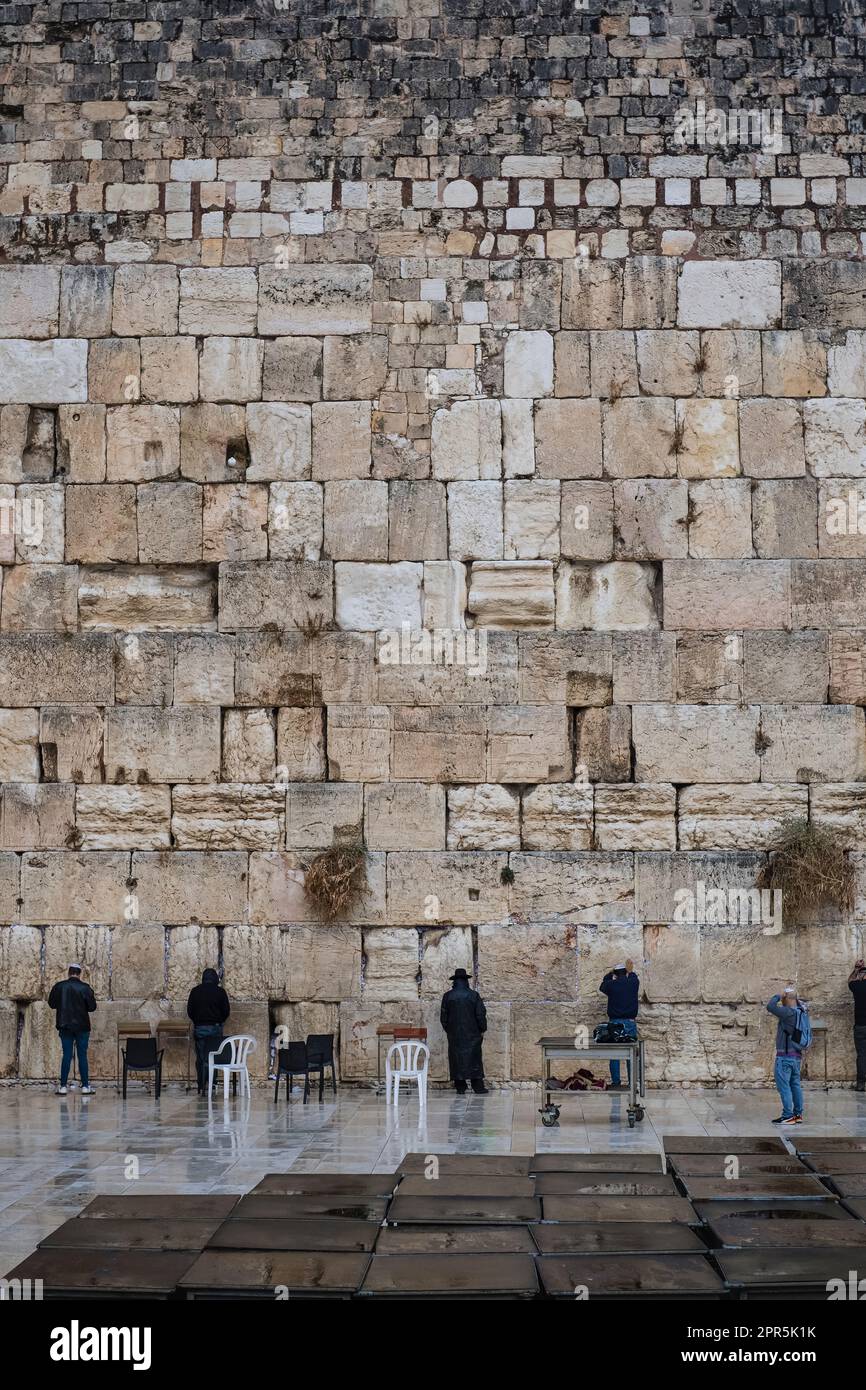 The Wailing Wall Jerusalem Israel Stock Photo Alamy