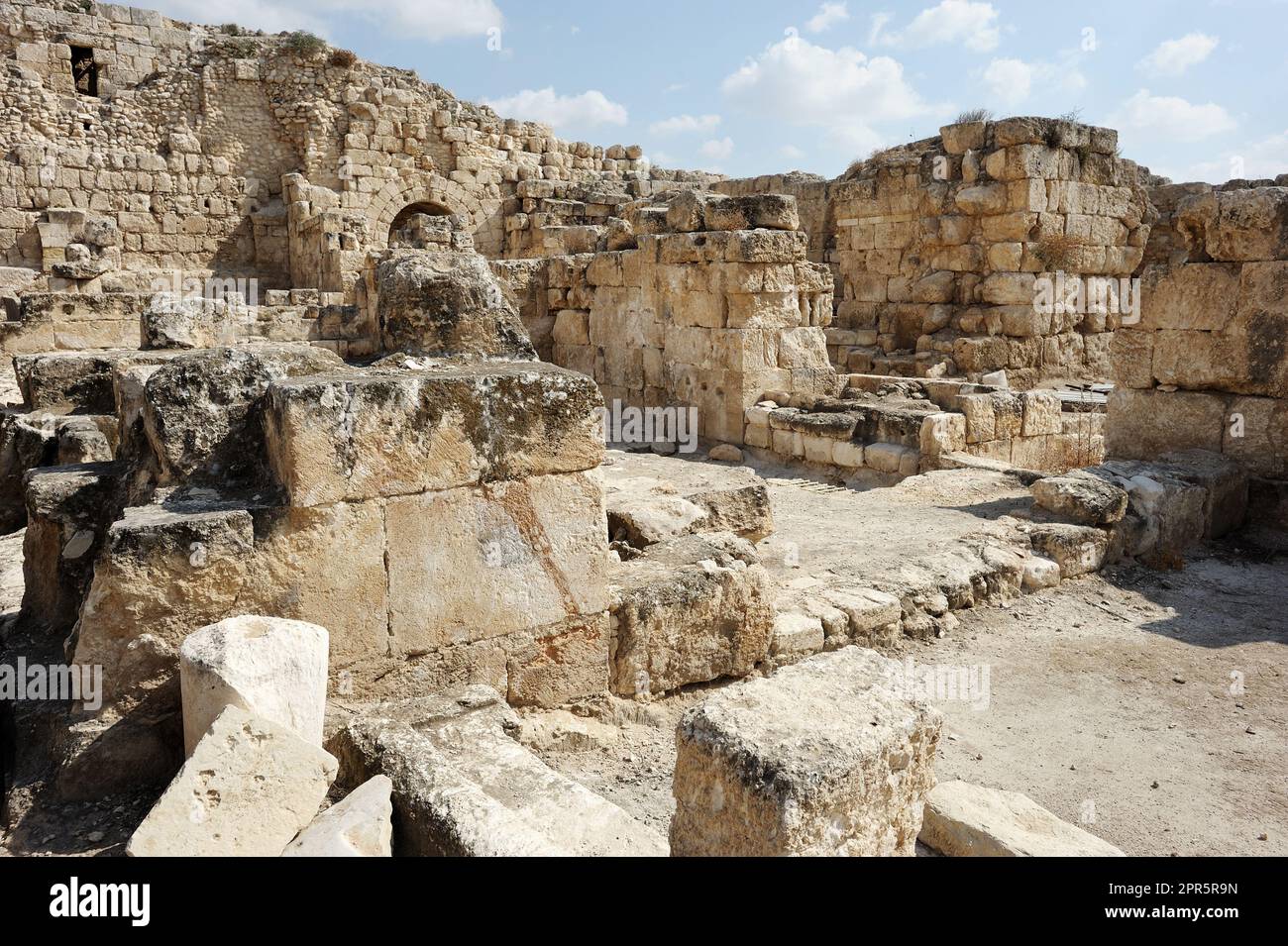 Ruins of ancient buildings in the National Park of Beit Guvrin ...