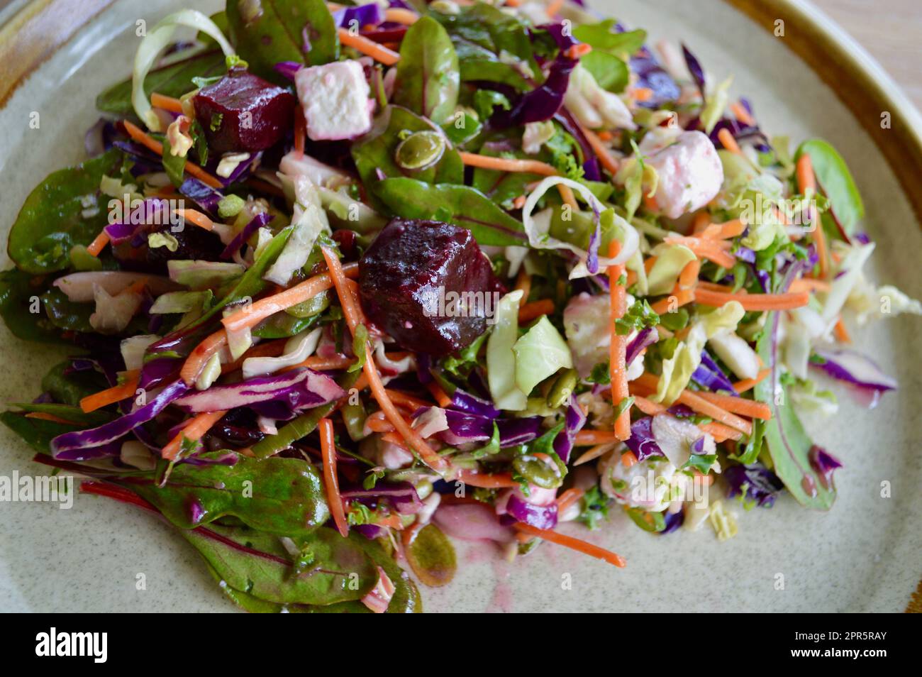 Delicious vegetarian salad greens cheese hi-res stock photography and ...