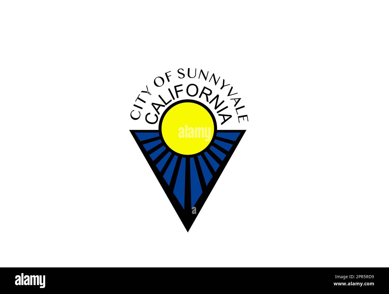 The flag of the city of Sunnyvale California USA Traditional Stock