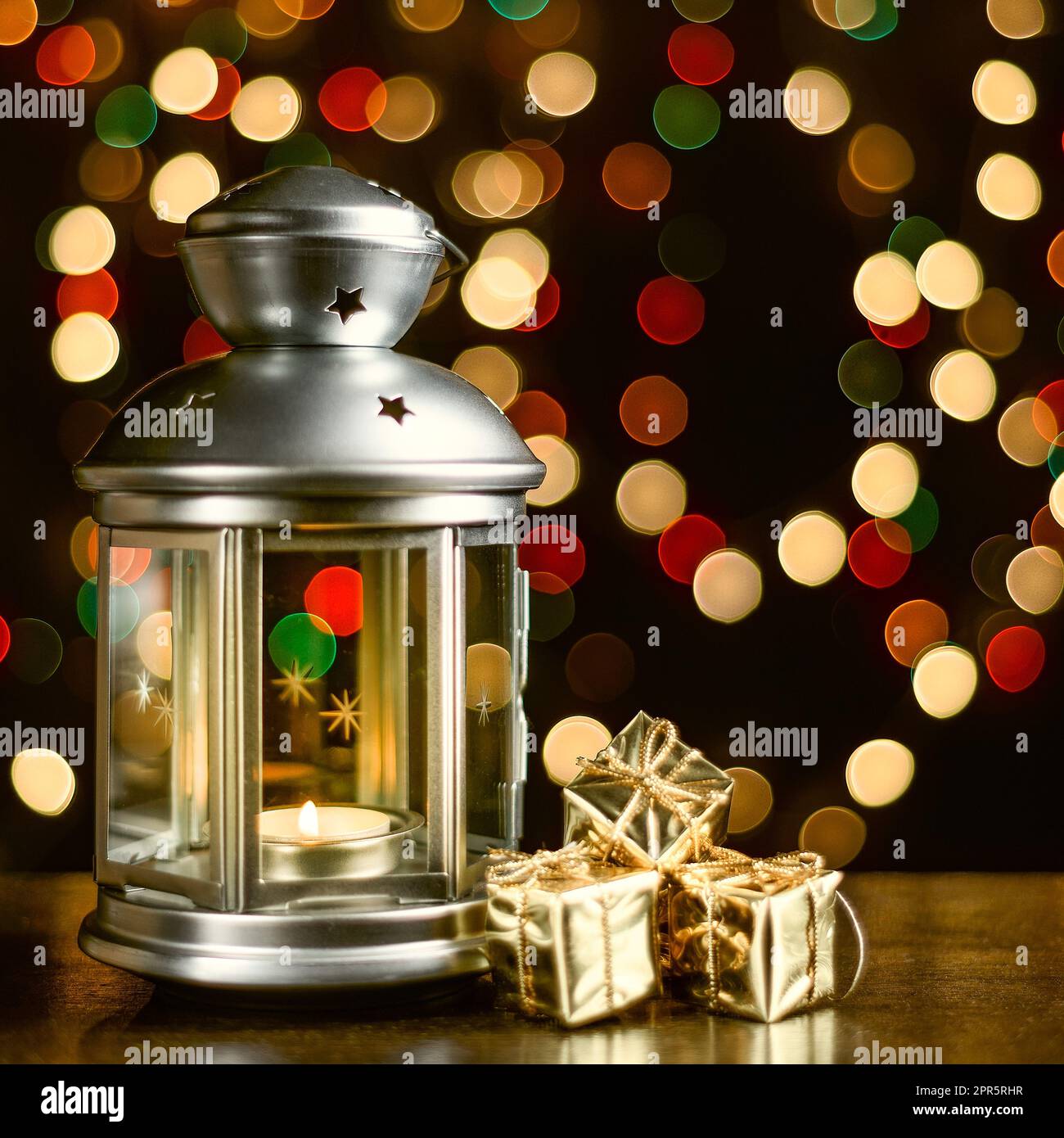 Hello Holy Days Lantern with Vase Greeting Card main image 1