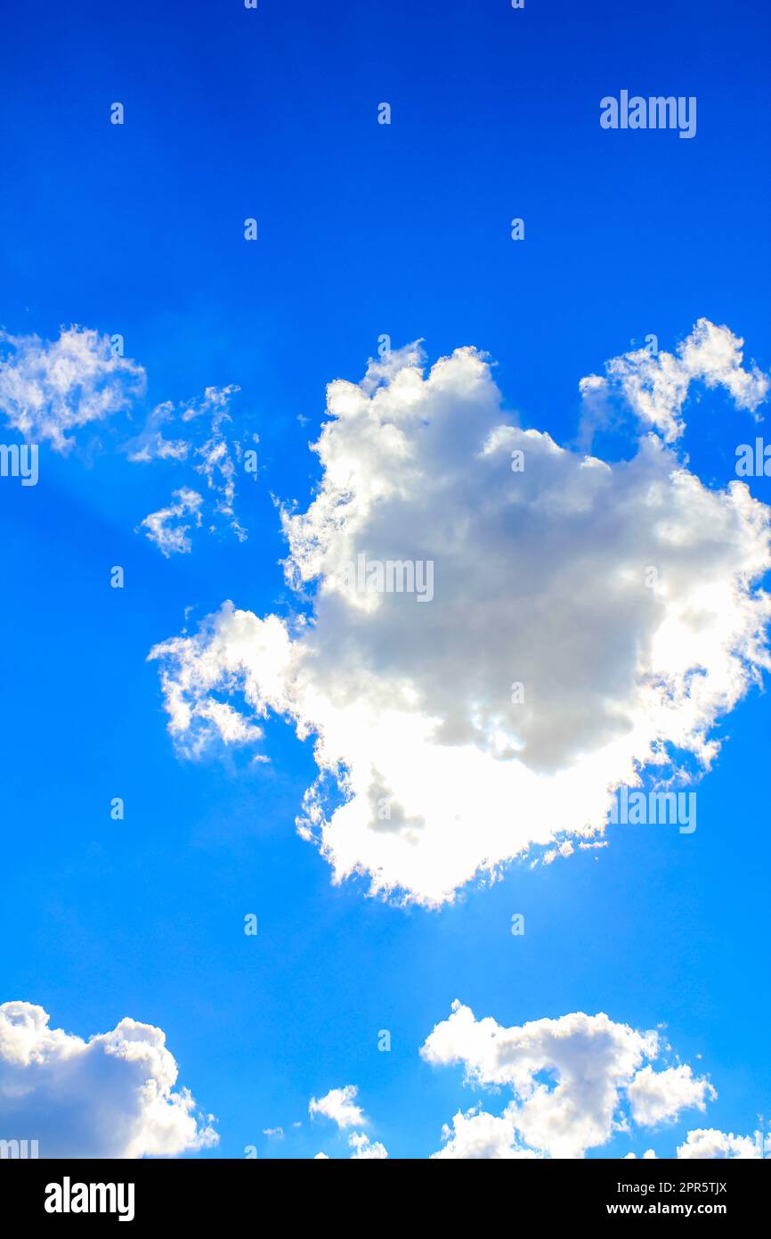 Blue sky with white clouds beautiful cloudscape and background Germany ...