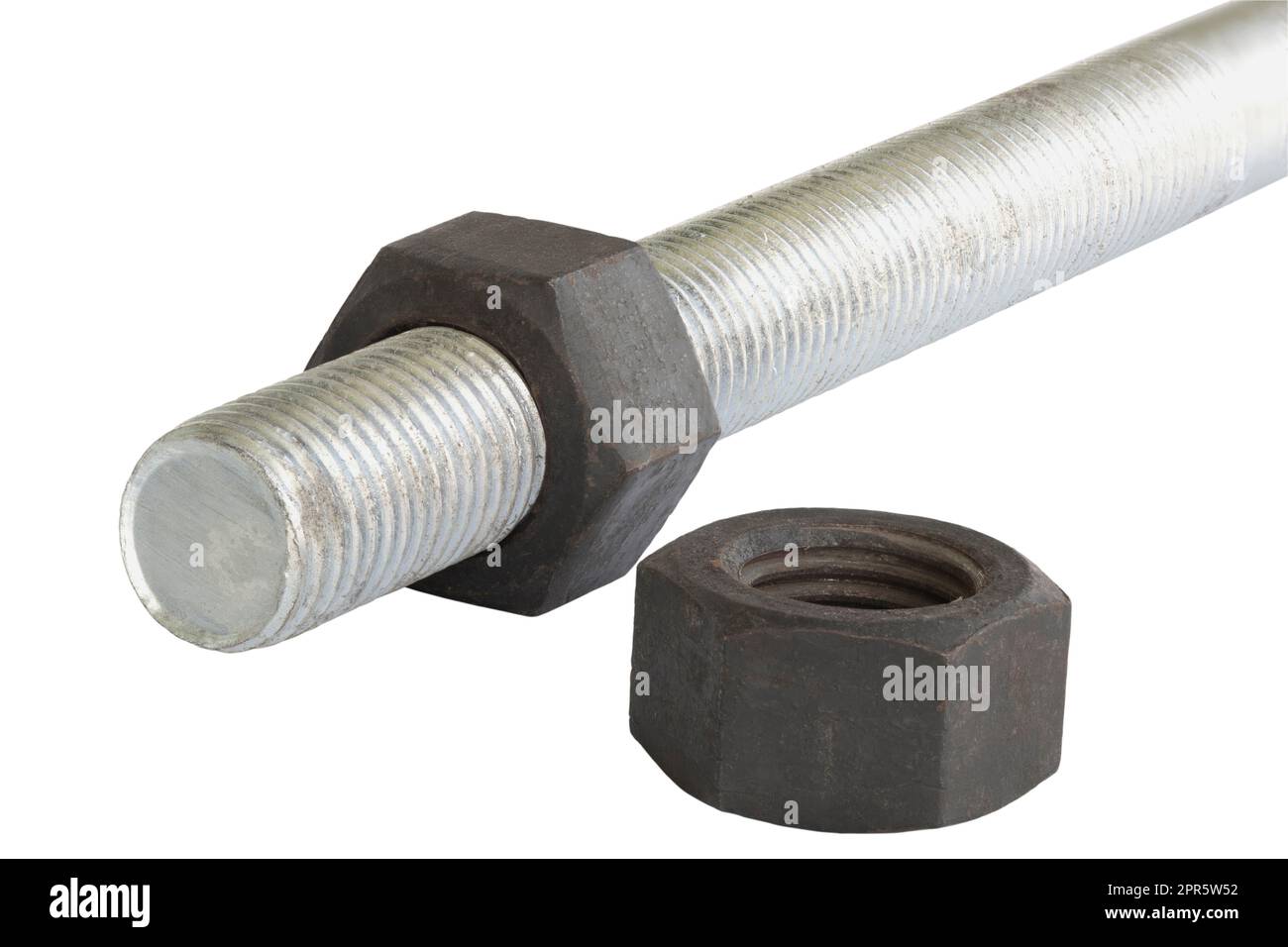 Threaded rods, industrial use Stock Photo Alamy