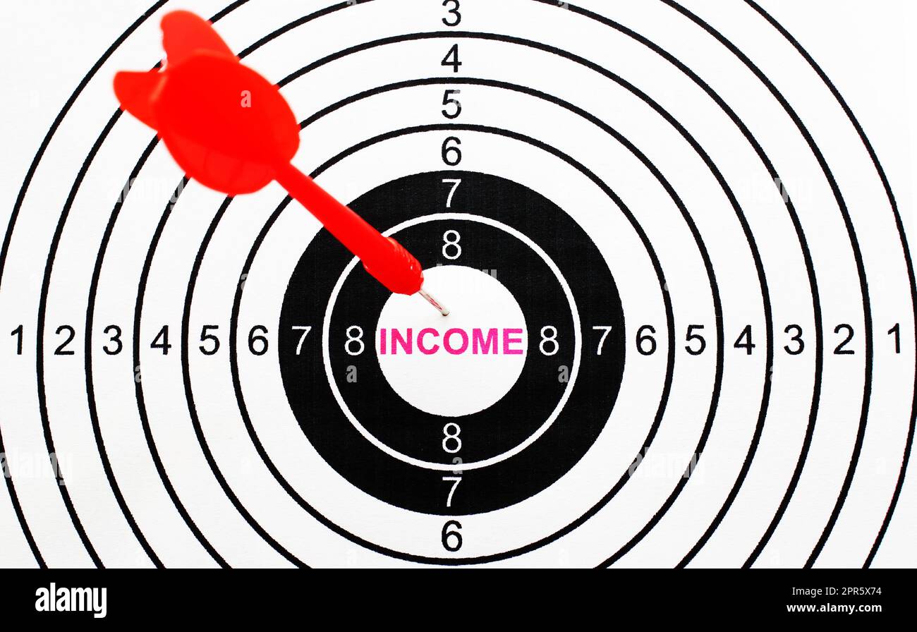 Income target Stock Photo