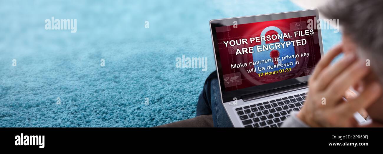 Person Looking At Laptop Screen Stock Photo