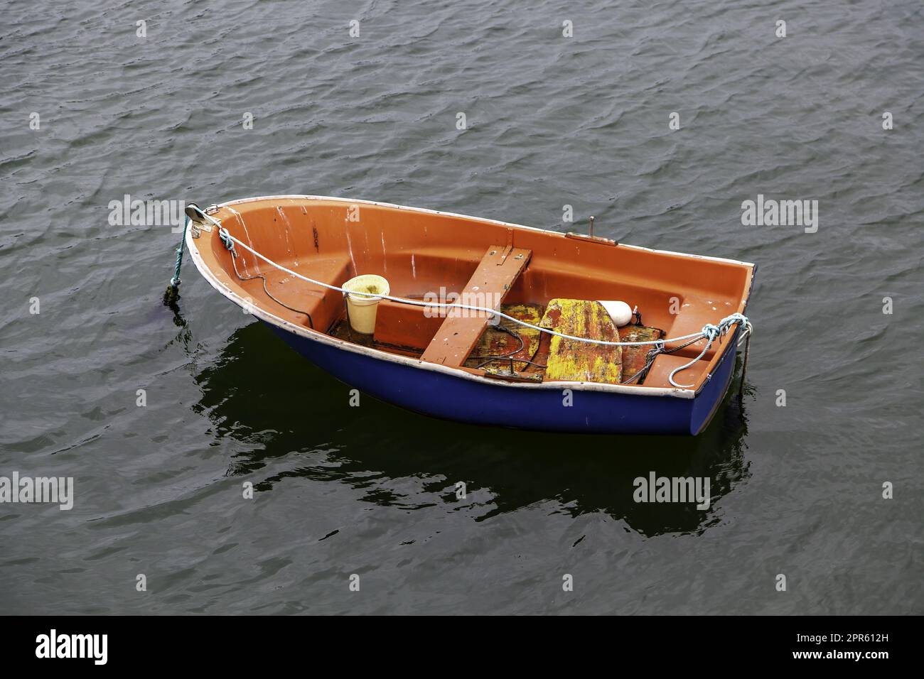 Old wooden boat in the sea Stock Photo - Alamy