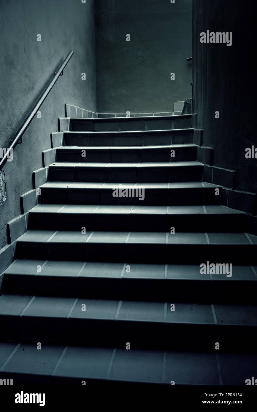 Stairs in an underground car park Stock Photo