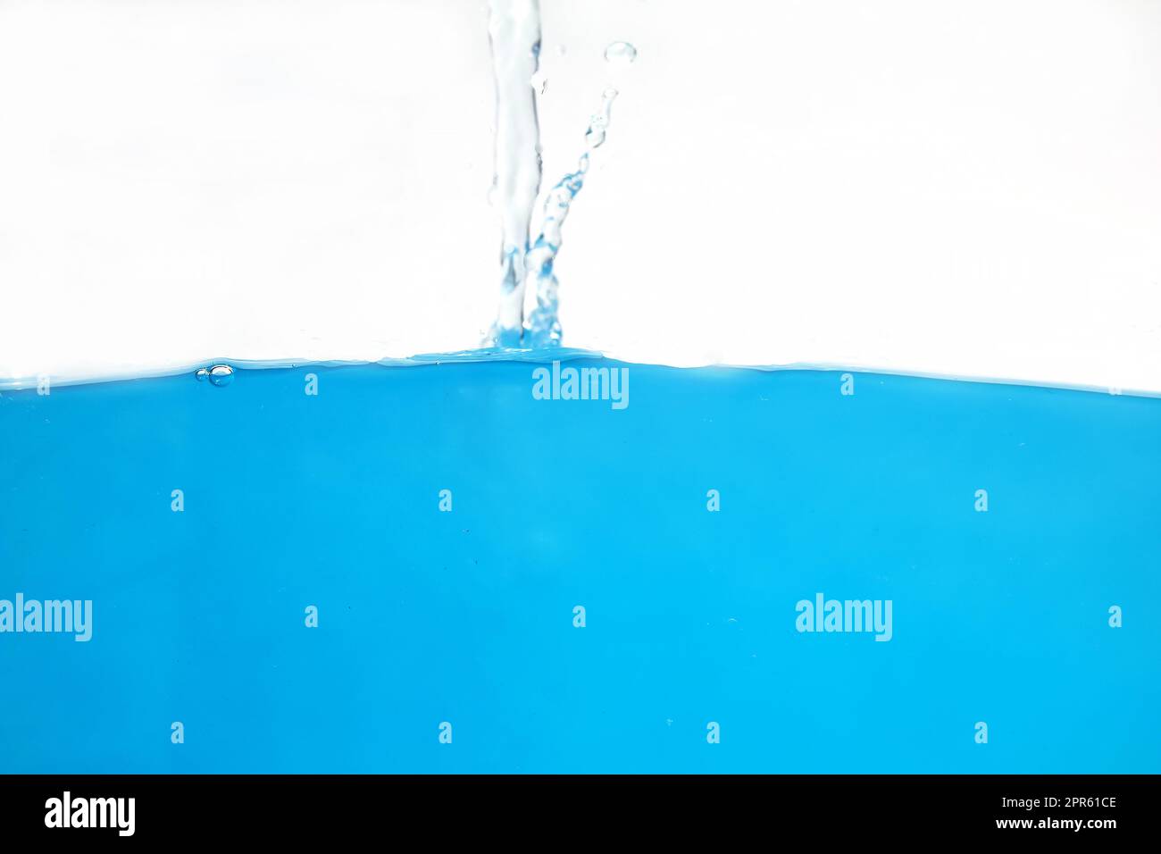 Water Surface Splash and bubbles . on white background Stock Photo Alamy
