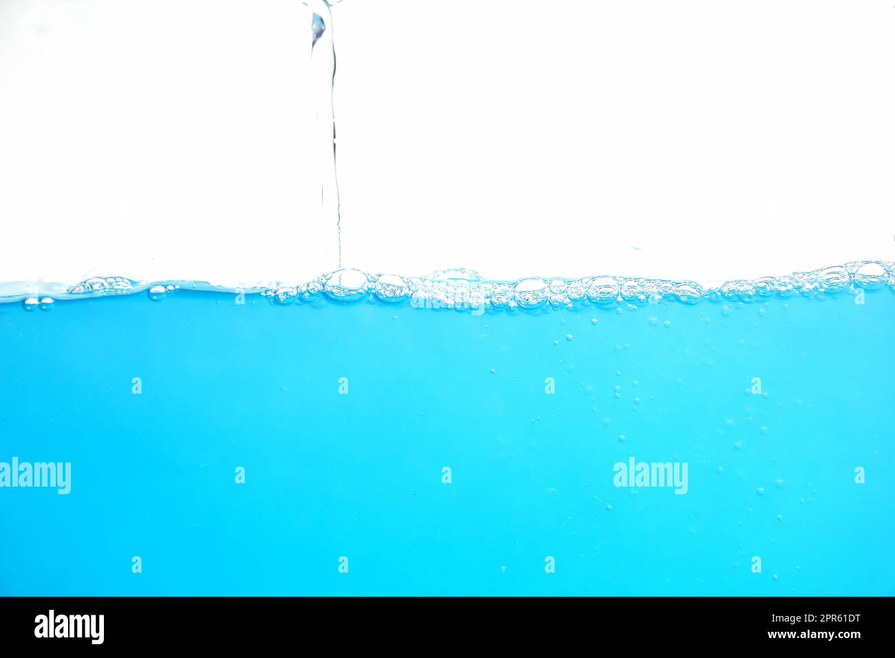 Water Surface Splash and bubbles . on white background Stock Photo - Alamy