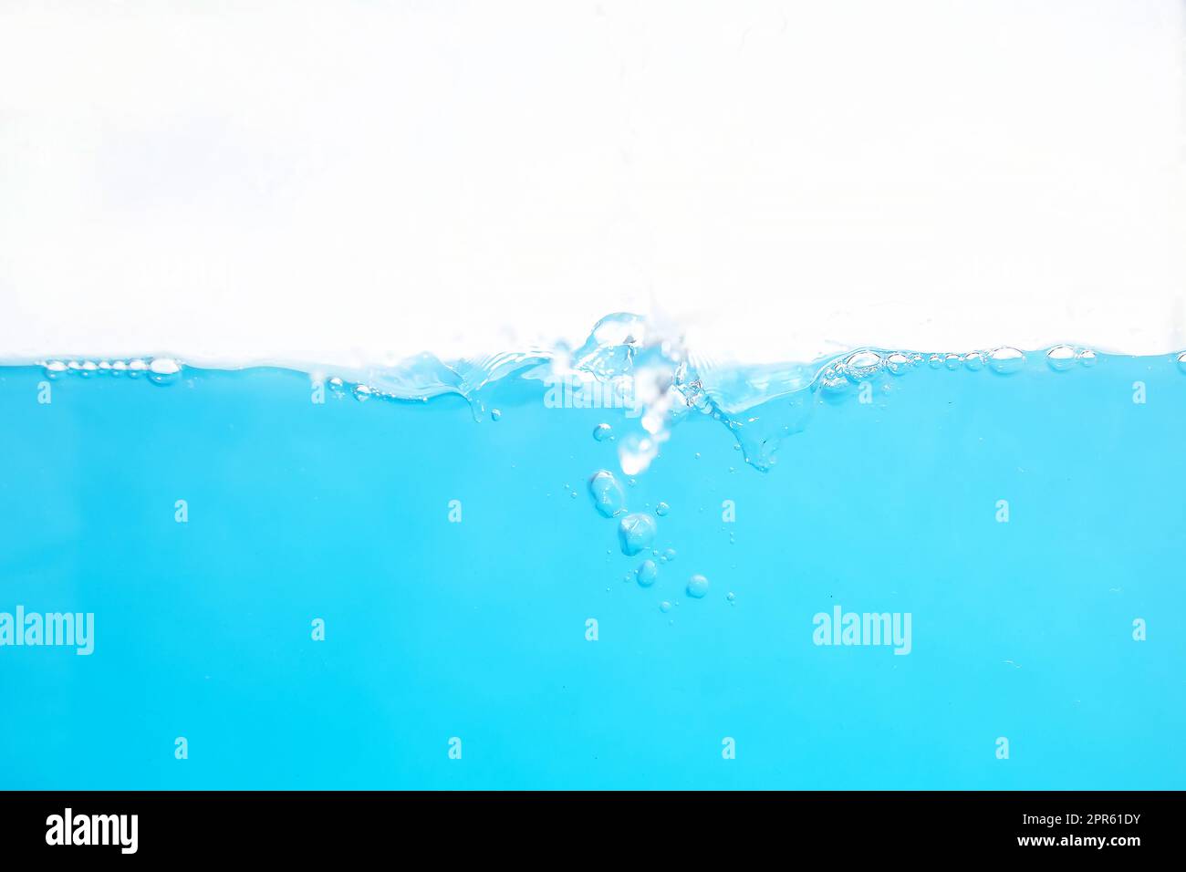 Water Surface Splash and bubbles . on white background Stock Photo - Alamy