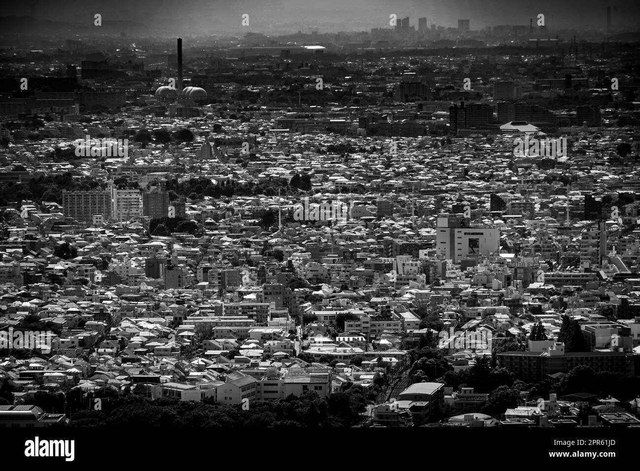 The view from the Shibuya Sky observatory Stock Photo