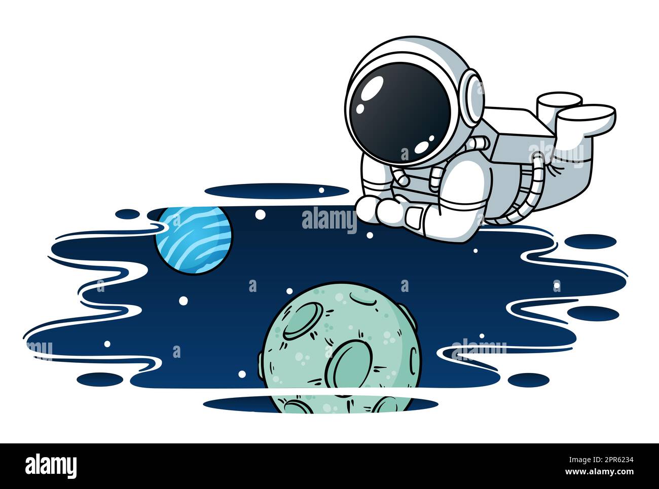 Planet earth moon from space Cut Out Stock Images & Pictures - Alamy