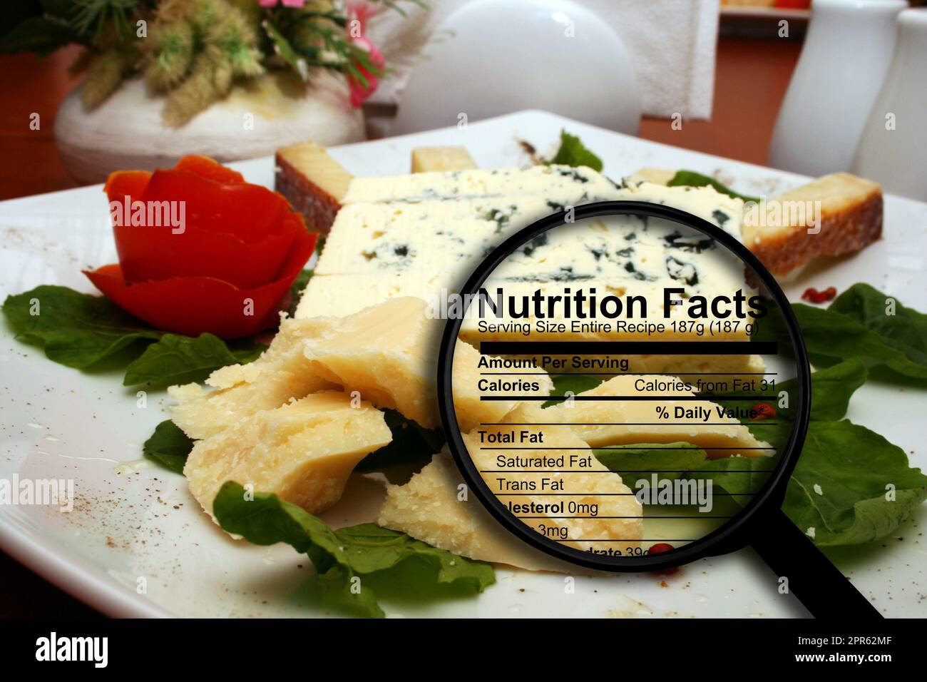 Cheese nutrition facts Stock Photo Alamy