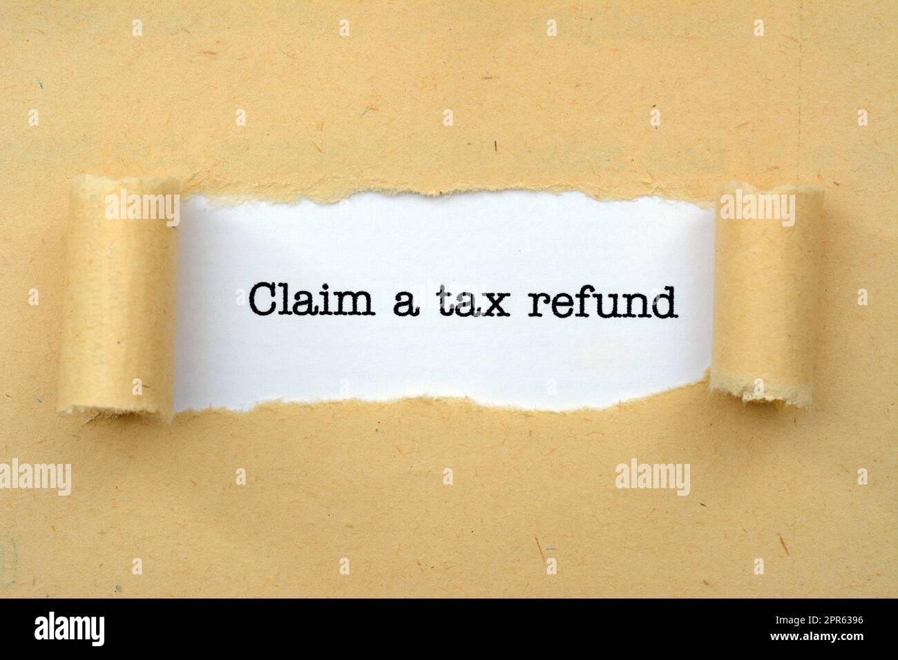 Claim tax refund Stock Photo