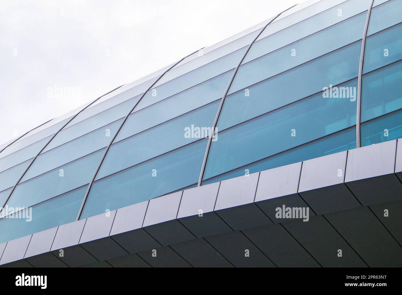Modern design of the glass and concrete roof dome, architectural construction concept, close-up Stock Photo