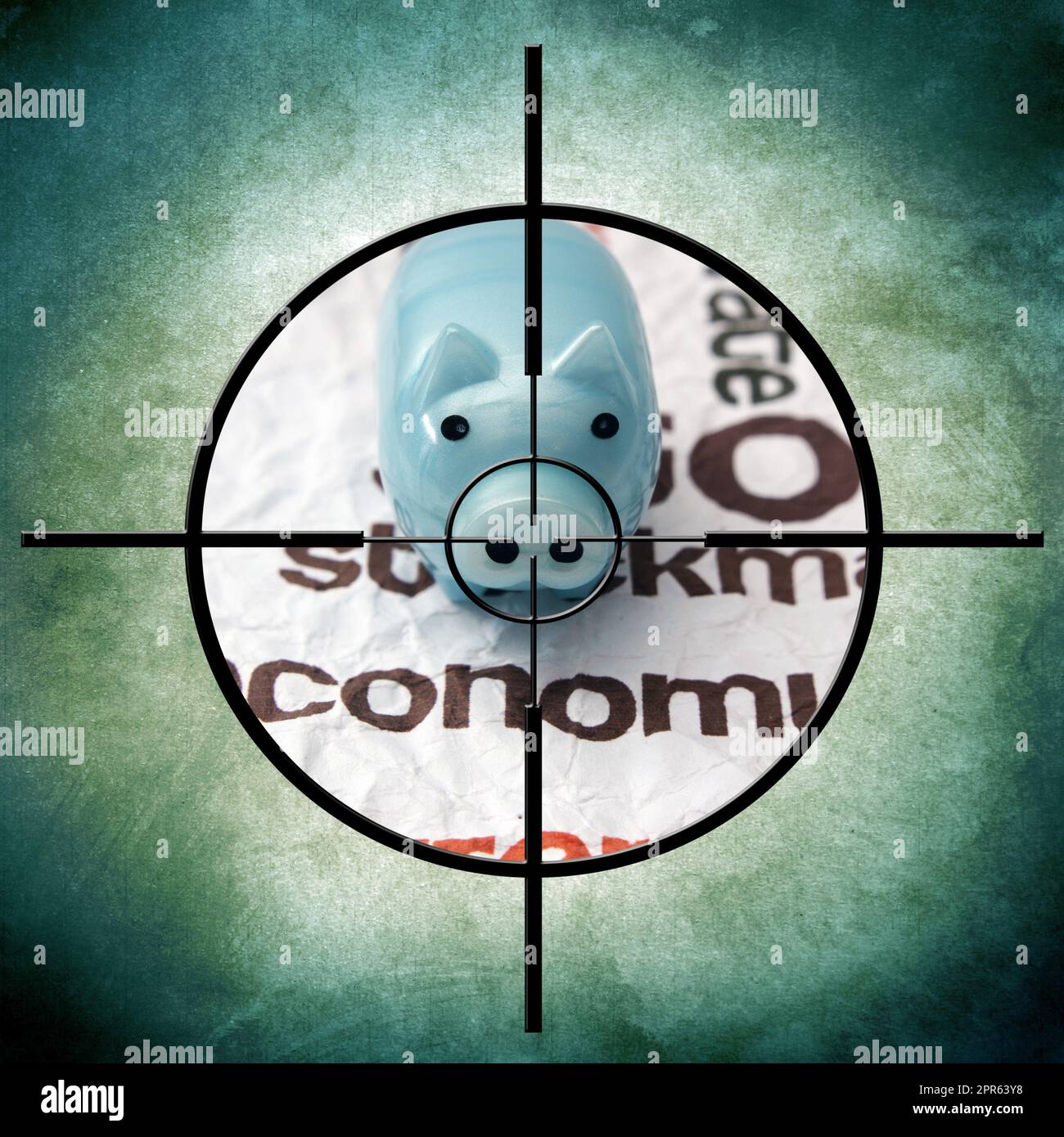 Piggy bank target Stock Photo